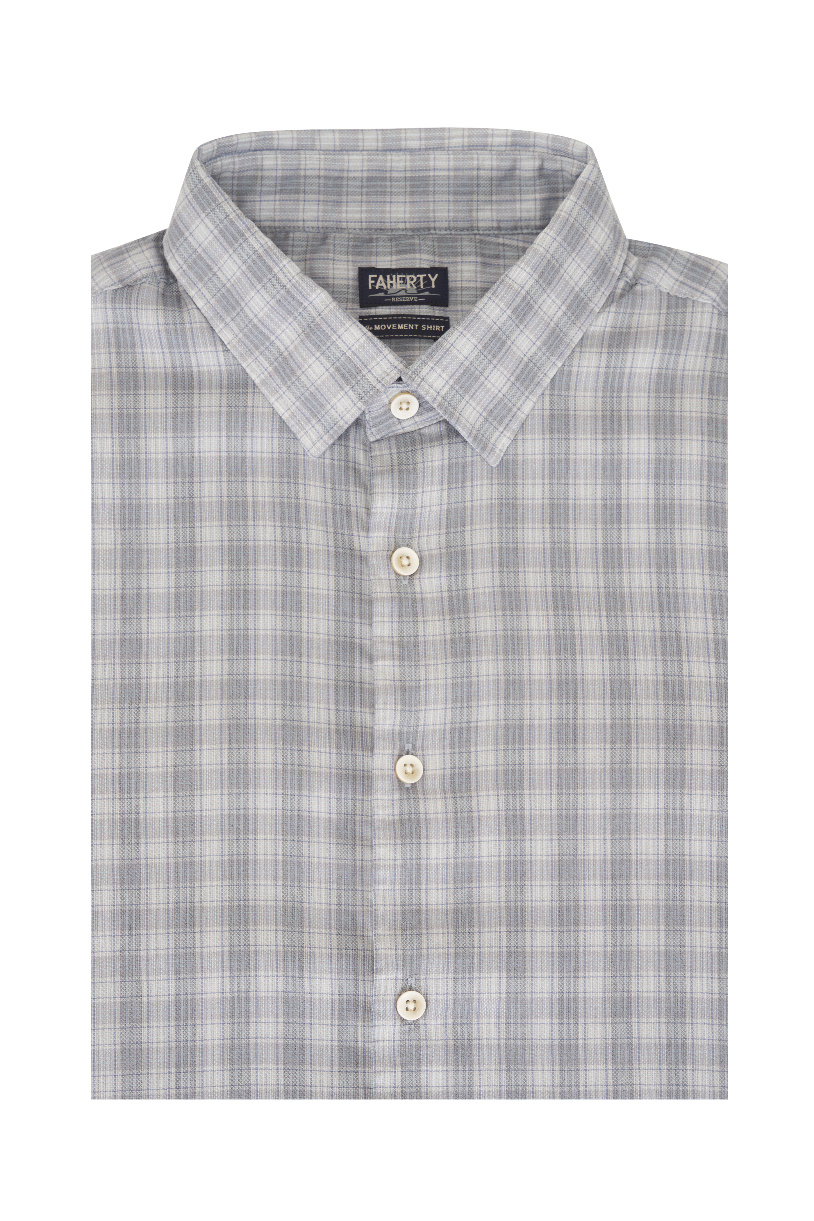 Faherty Brand - Movement™ Monterey River Flint Plaid Sport Shirt - view 1