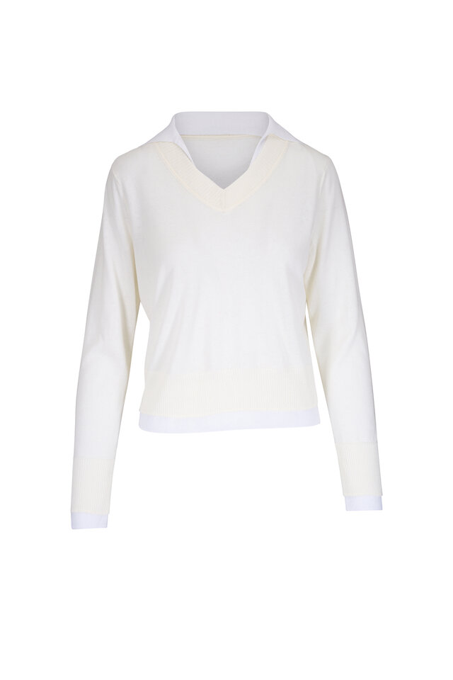 pois double mesh Cardigan【white】 pois double mesh Cardigan white（Short tweed-effect cardigan