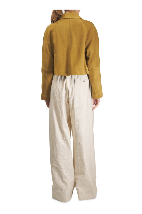 Dries Van Noten Pila Ecru Stripe Washed Cotton Pant - view 4