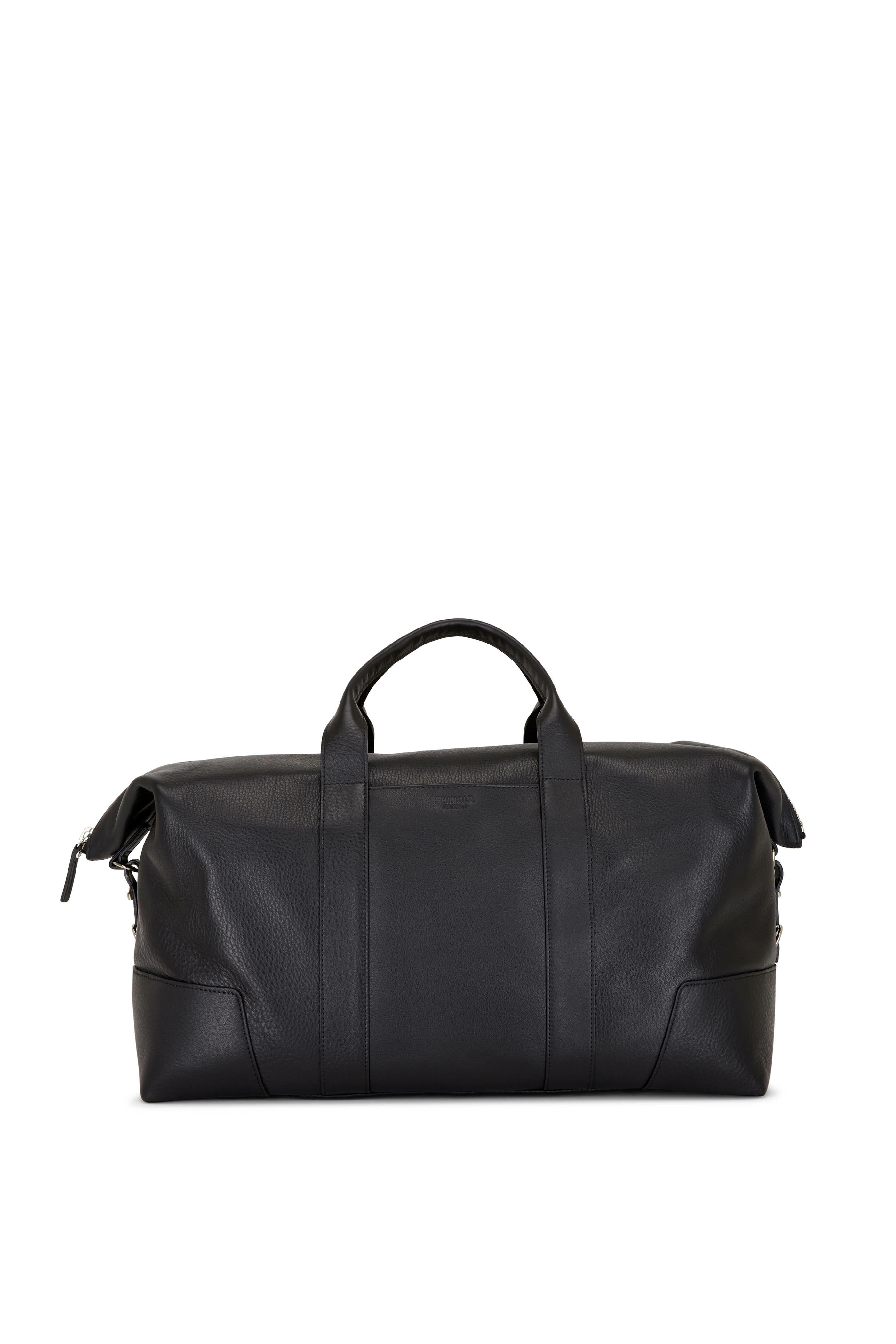 Shinola - Navigator Black Leather Large Carry All Bag