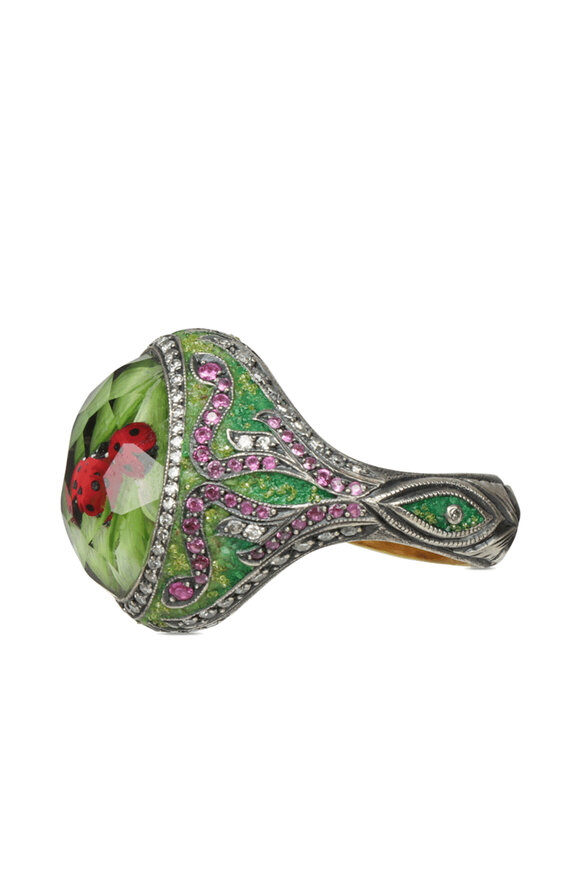 Sevan Bicakci Ladybug Rock Ring - view 3