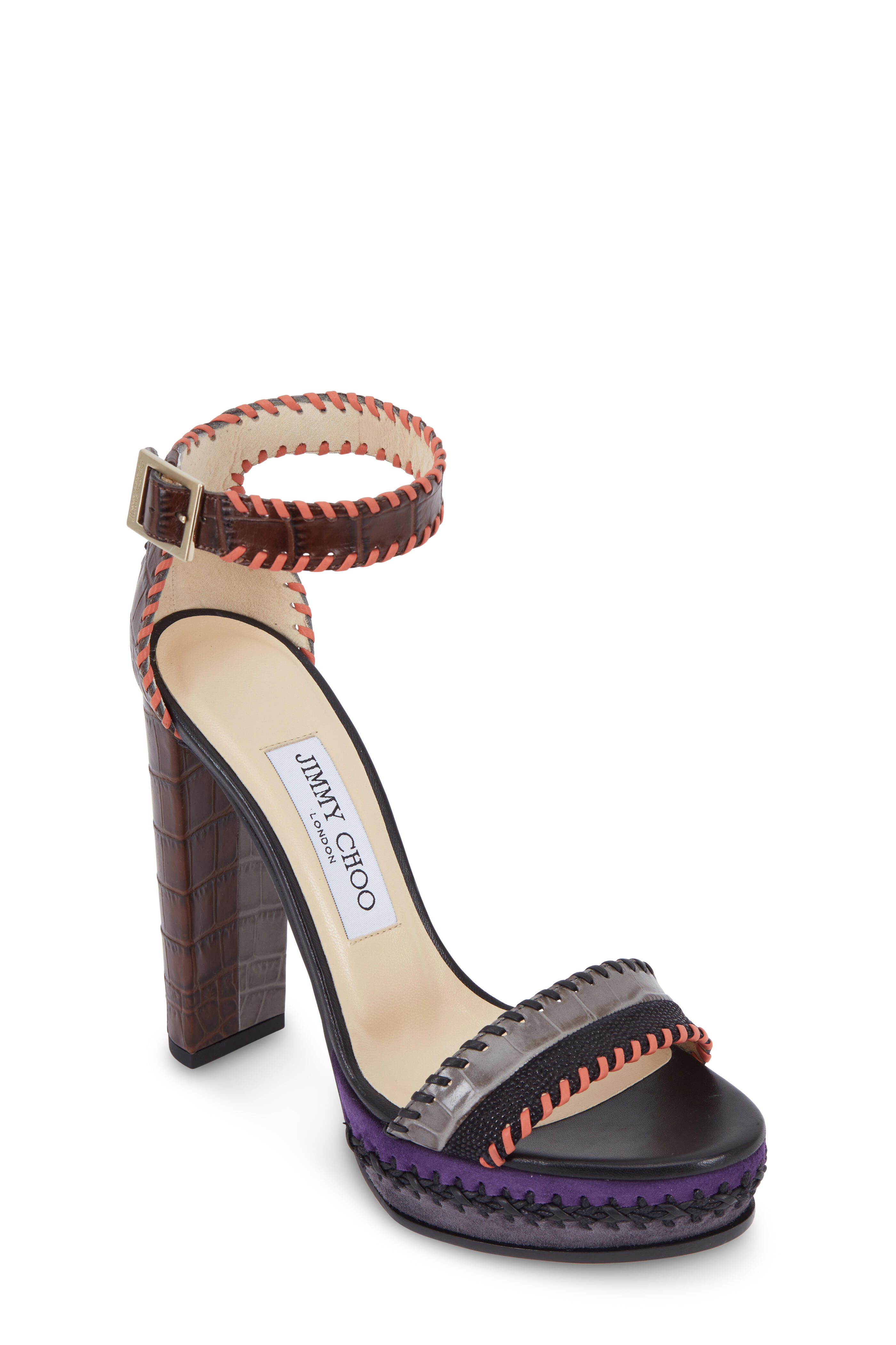Jimmy Choo - Holly Multicolor Whipstitch Sandal, 120mm