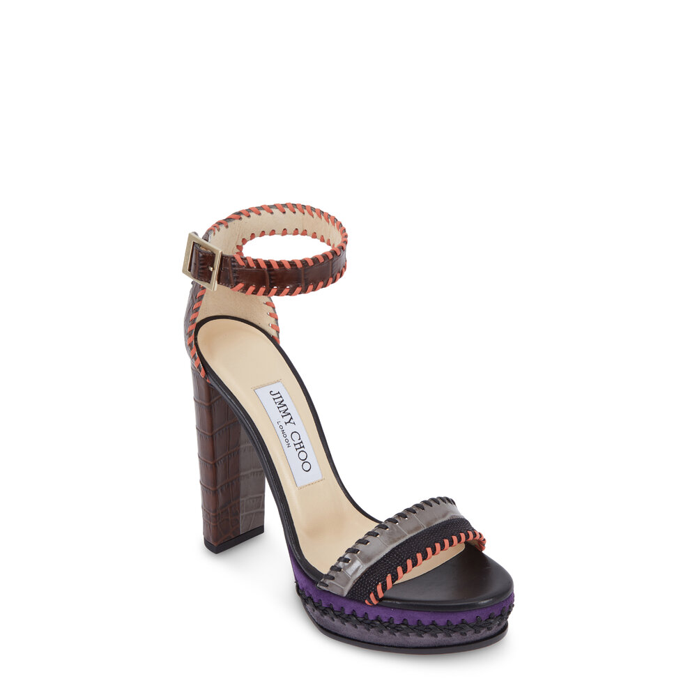 70%オフセールJIMMY CHOO HOLLY120 GLITTE PLATFORM SANDALS Jimmy Choo Holly 120 in White | Lyst