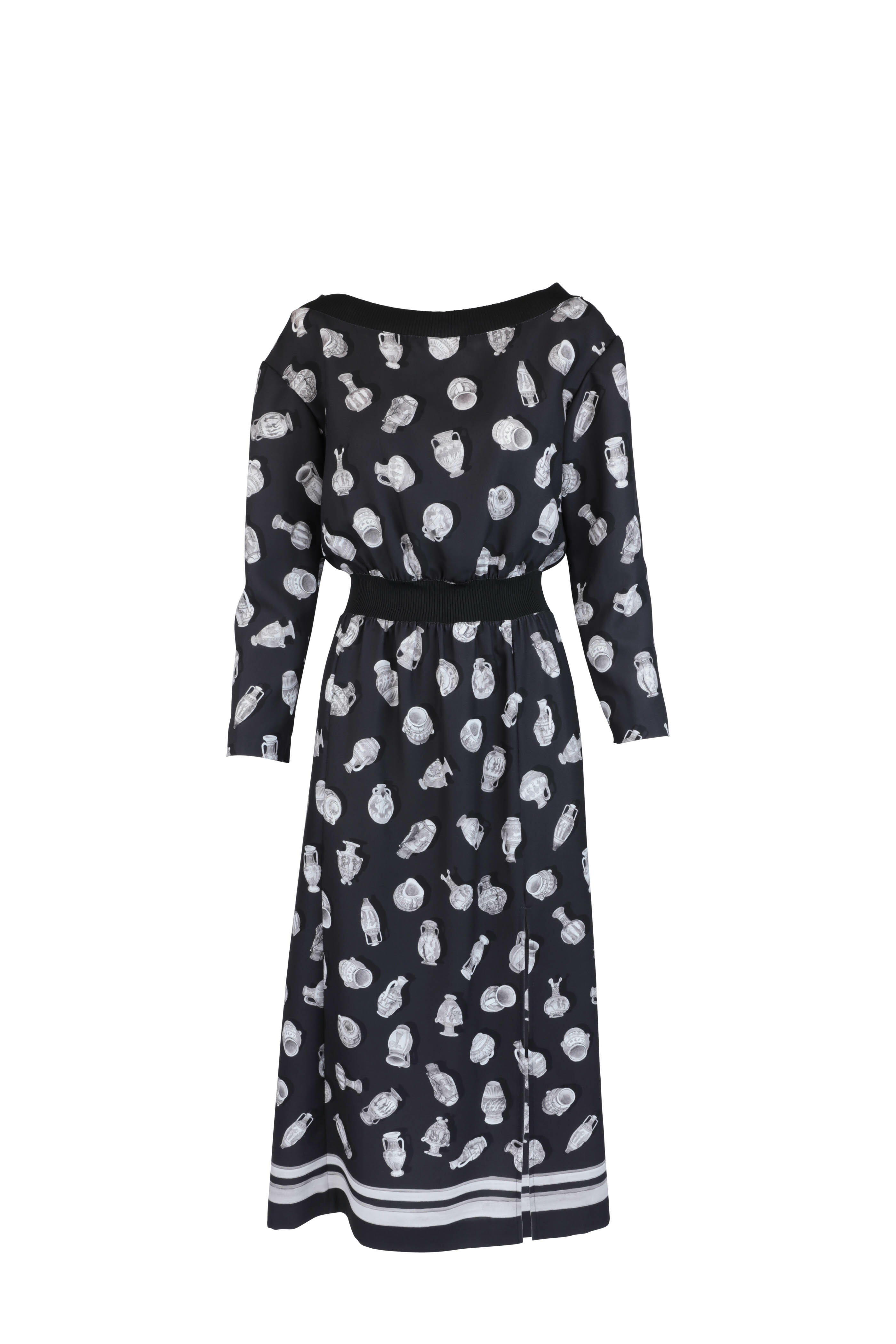 altuzarra black and white dress Kieran Dress in Black Bluebell