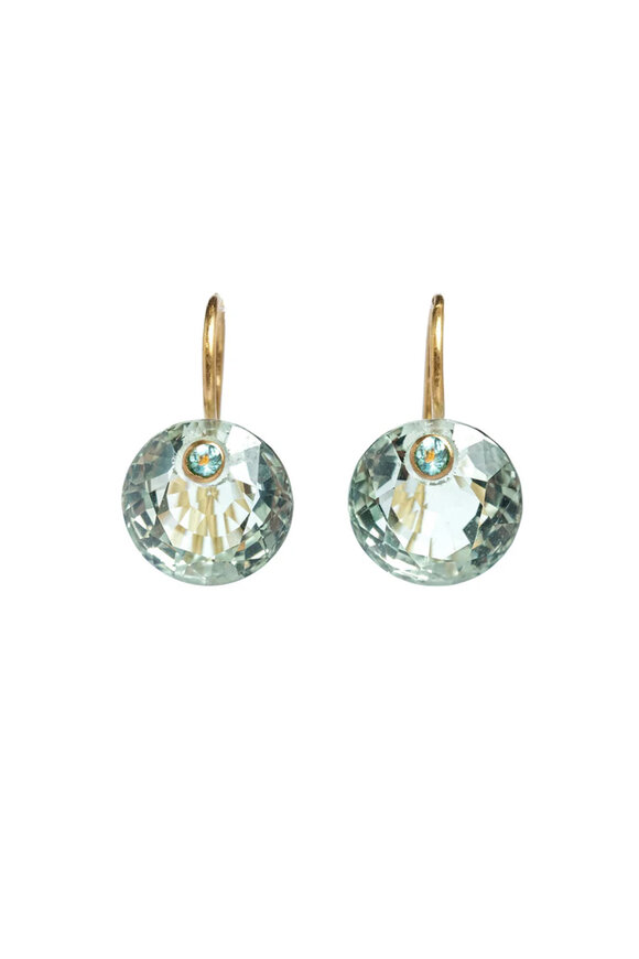 Marie-Hélène De Taillac Small Green Quartz & Apatite Gem Earrings