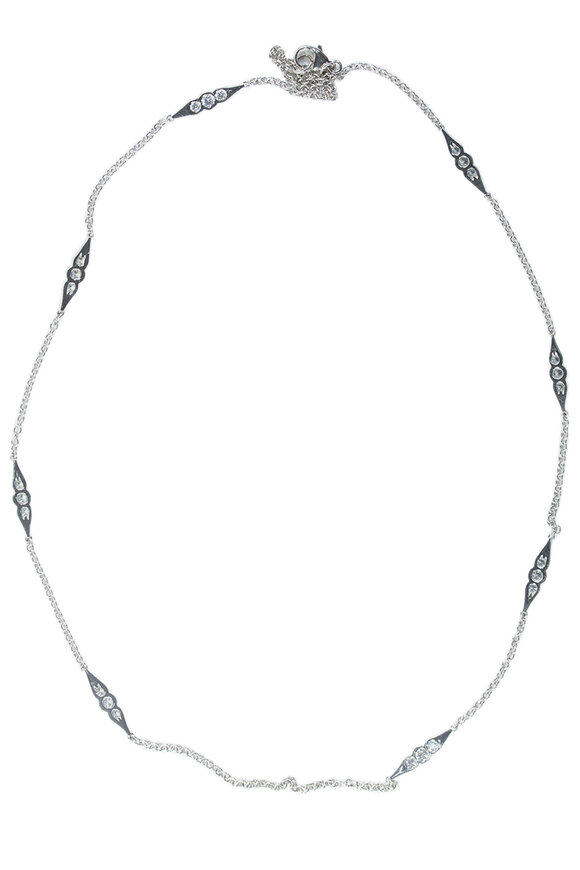 Oscar Heyman Platinum 1CT Diamond Station Necklace