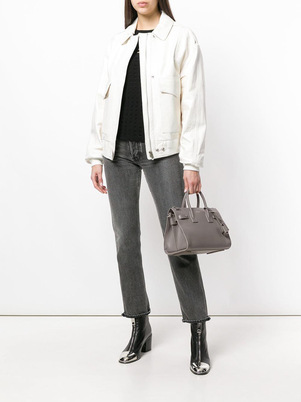 Saint Laurent - Baby Sac De Jour Fog Grained Leather Tote