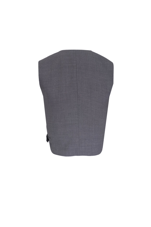 Brunello Cucinelli Gray Wool Cropped Vest - view 3