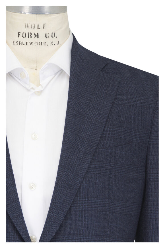 Atelier Munro Blue Check Wool & Cashmere Suit - view 1