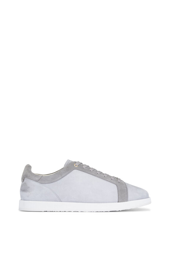 Brunello Cucinelli Light Gray Leather Low Top Sneaker - view 4