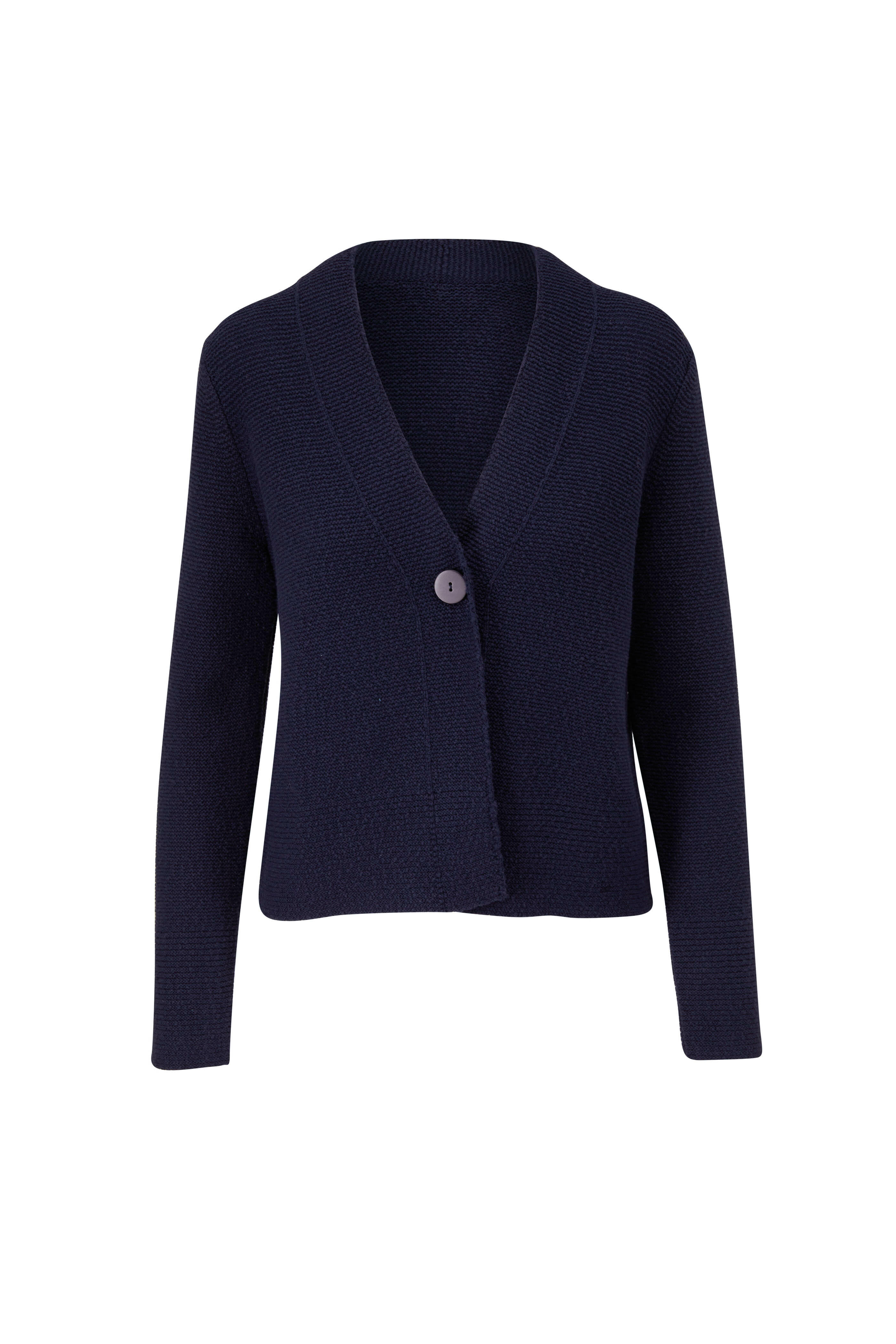 Kinross - Navy Cotton Knit Cardigan | Mitchell Stores