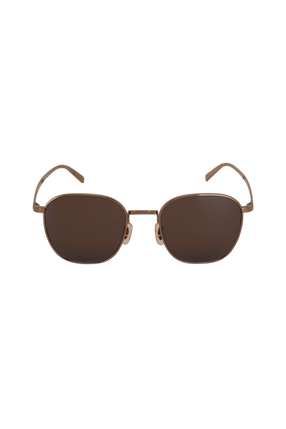 Oliver Peoples Ryann Gold & Brown Mirror Sunglasses  - view 2