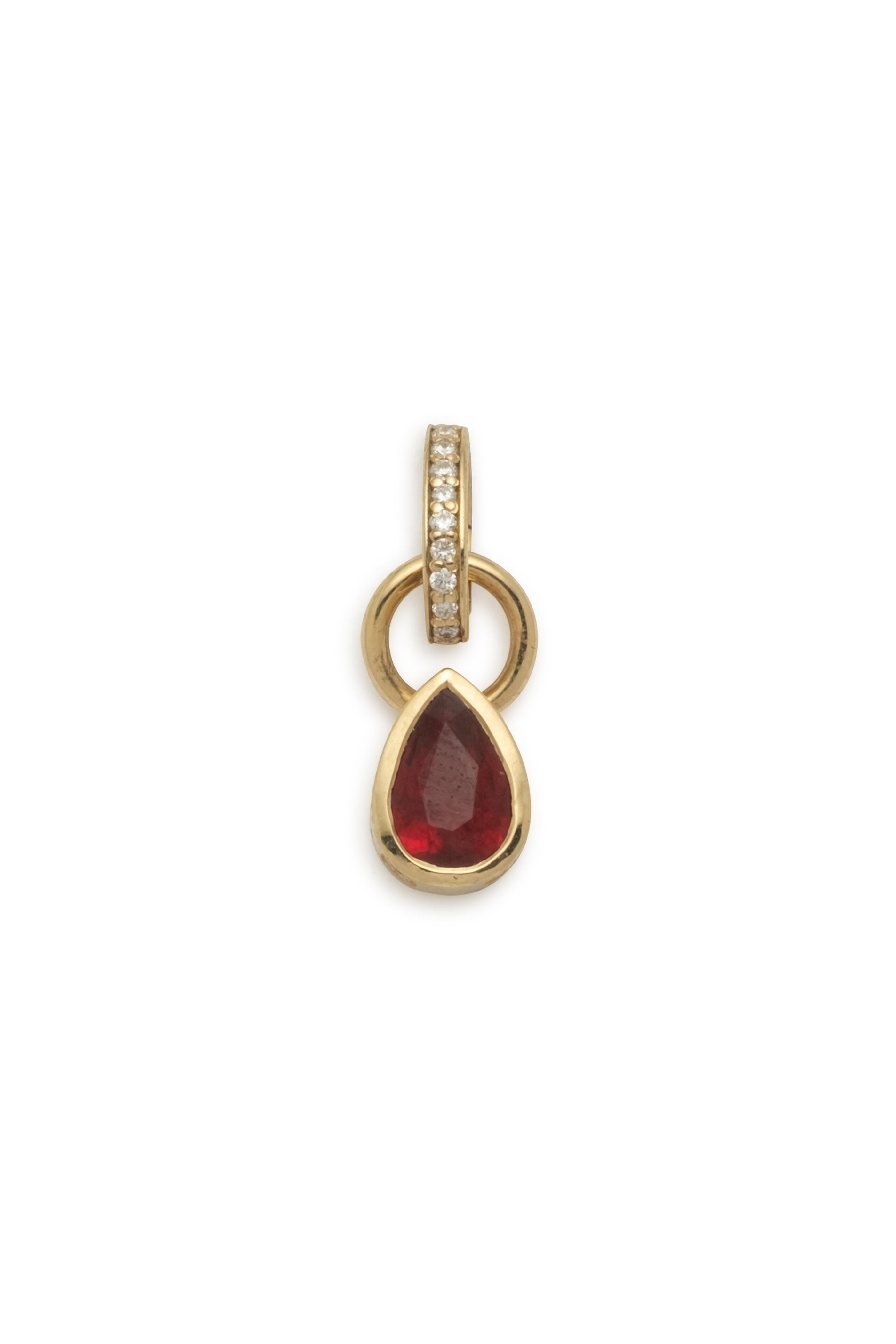 Foundrae - 18k Yellow Gold Forever & Always Pear Pendant - view 1