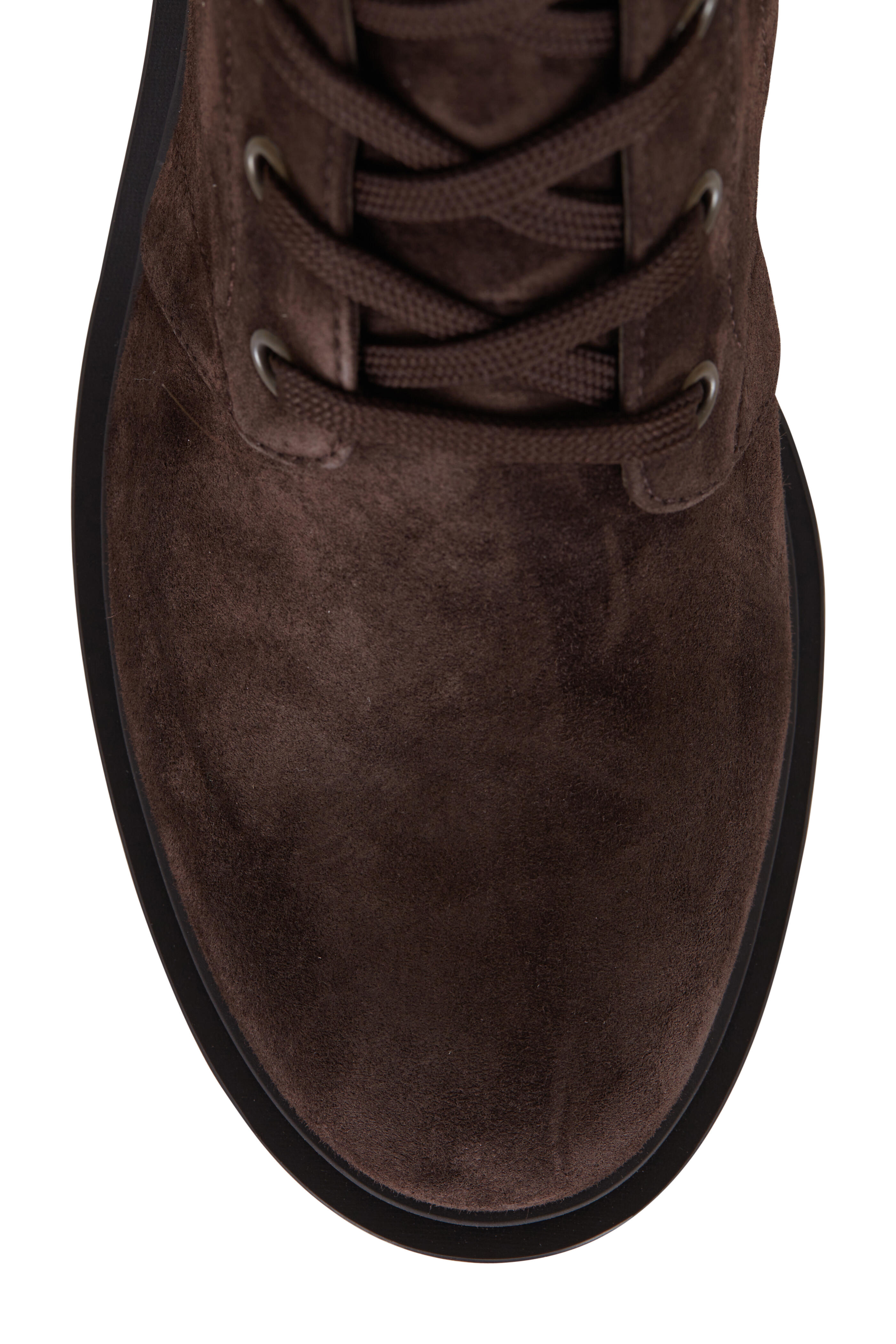 Gianvito Rossi - Camoscio Moka Suede Lace Up Tall Boot, 45mm