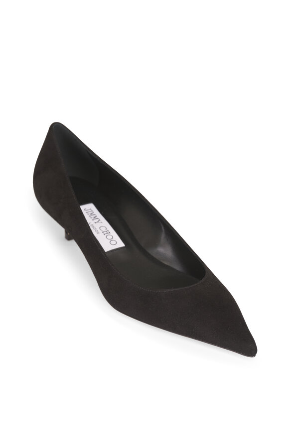 Jimmy Choo Amelia Black Suede Pump, 35mm - view 1