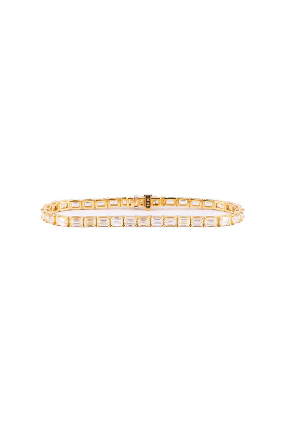 Sylva & Cie 18k Yellow Gold Diamond Tennis Bracelet - view 1