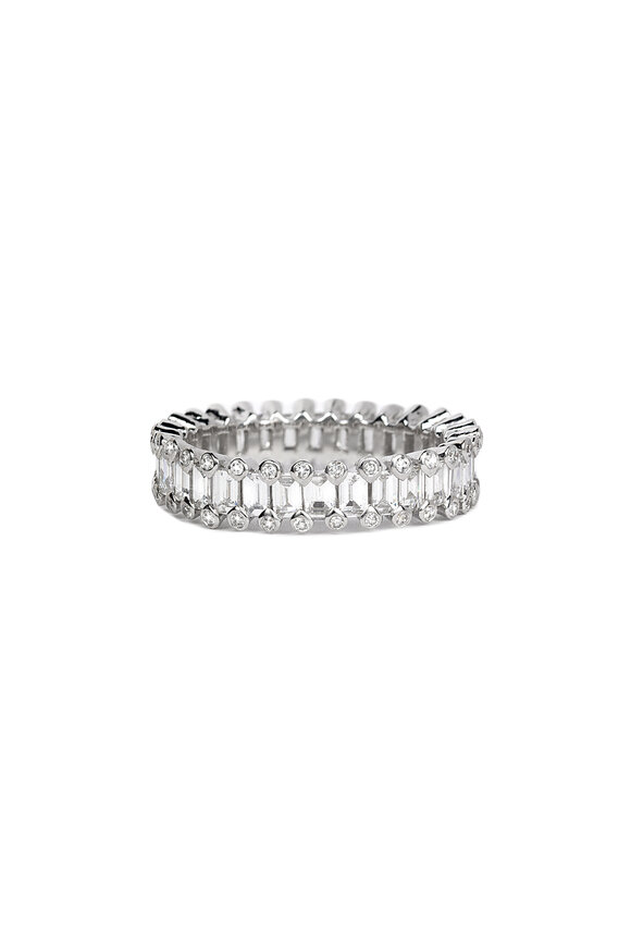 Nam Cho 18-Karat White Diamond Eternity Baguette Band