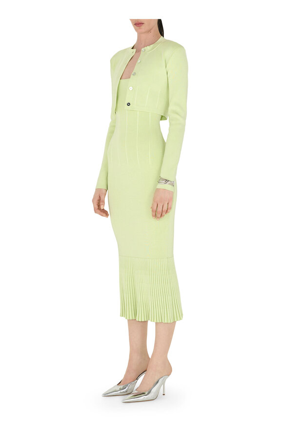 Galvan - Atalanta Apple Green Midi Dress 