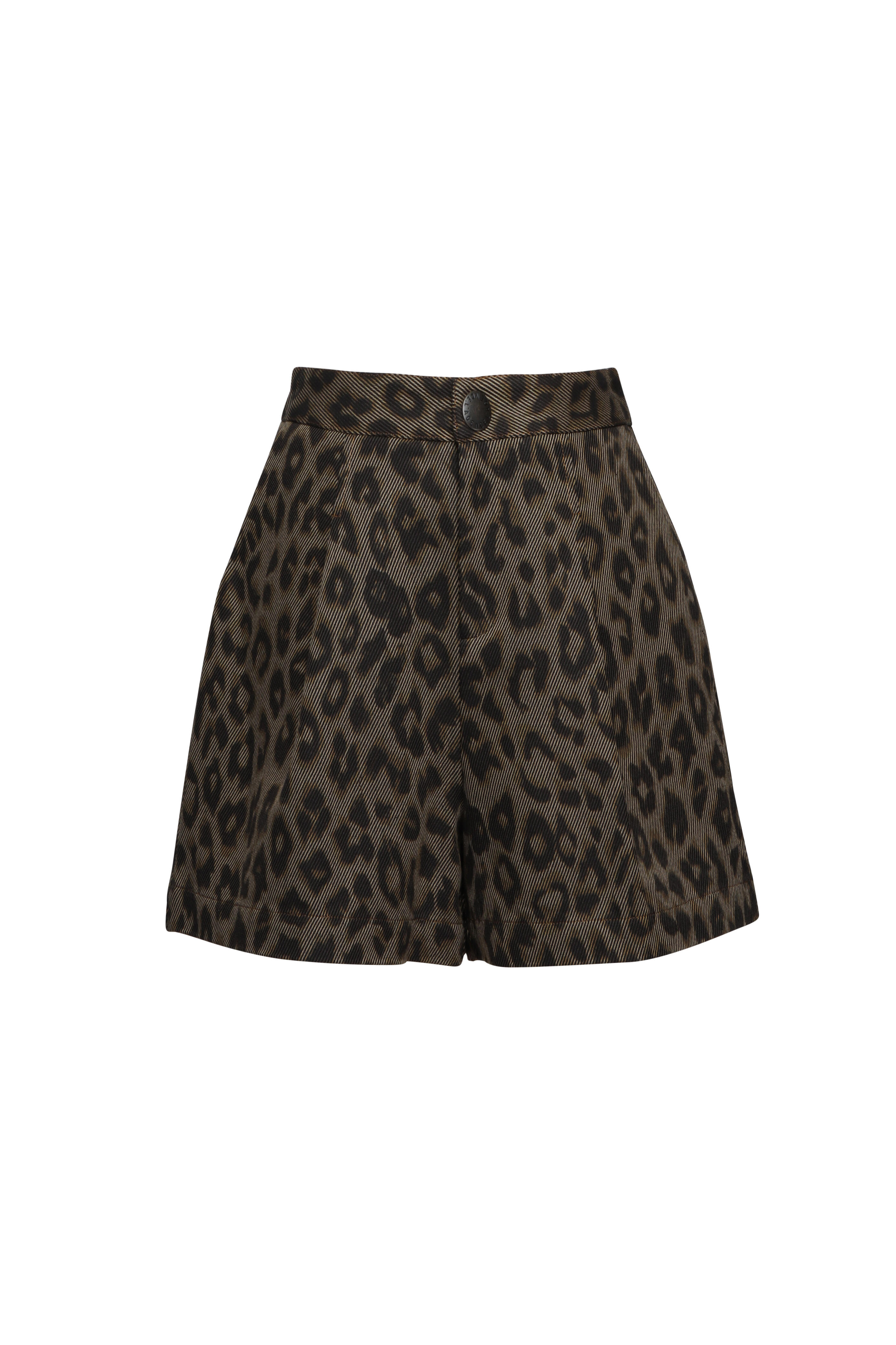 L'Agence - Saige Tan Animal Print Safari Short