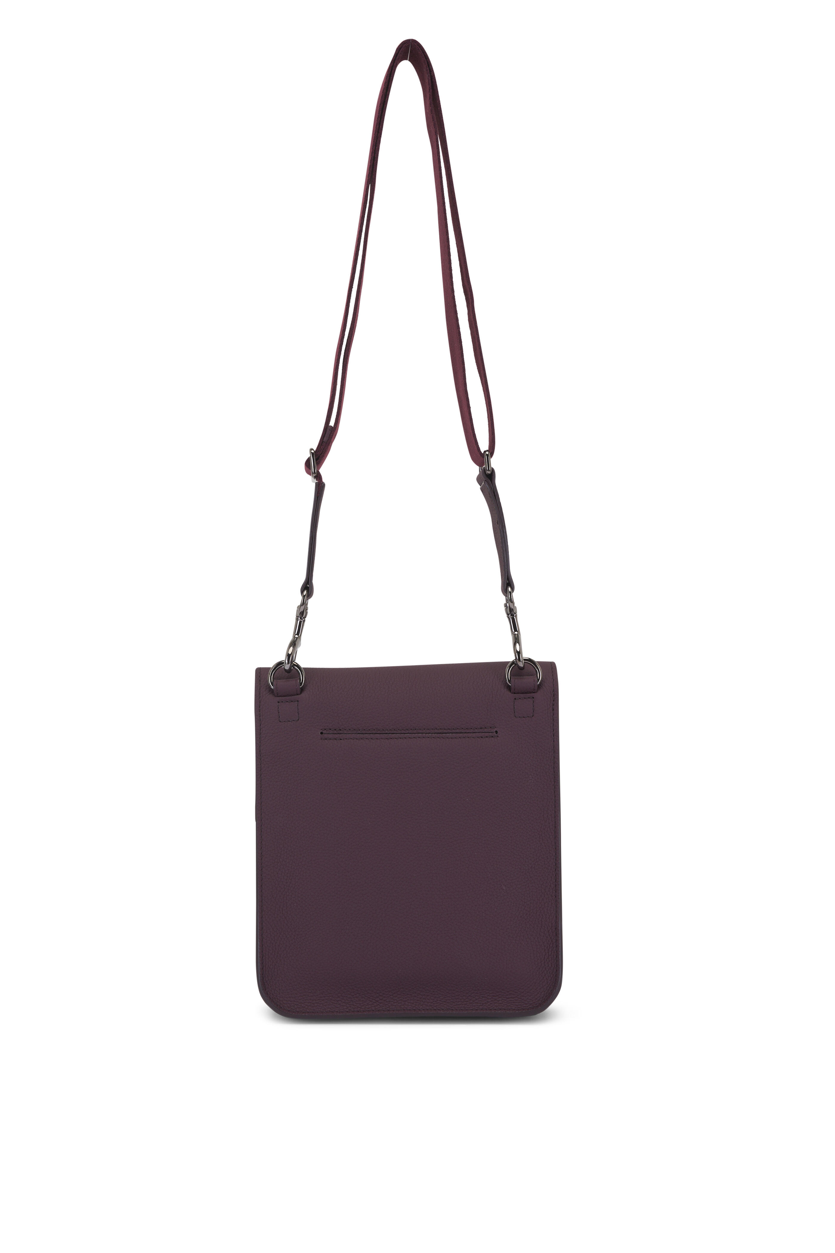 Akris - Little Anouk Burgundy Leather Messenger Bag