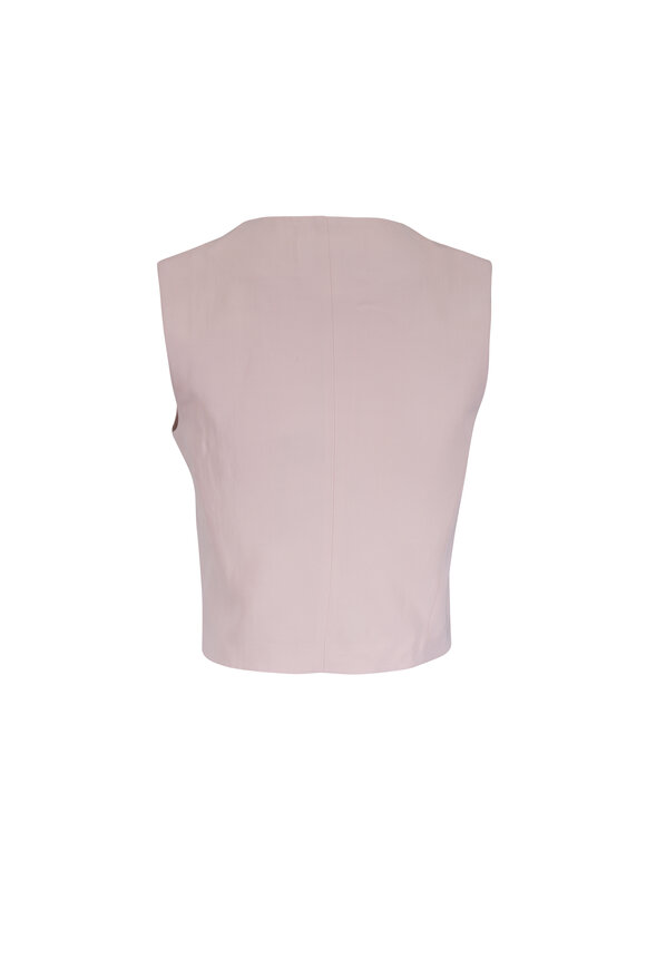 TWP Creme De Peche High Neck Hidden Placket Vest - view 2
