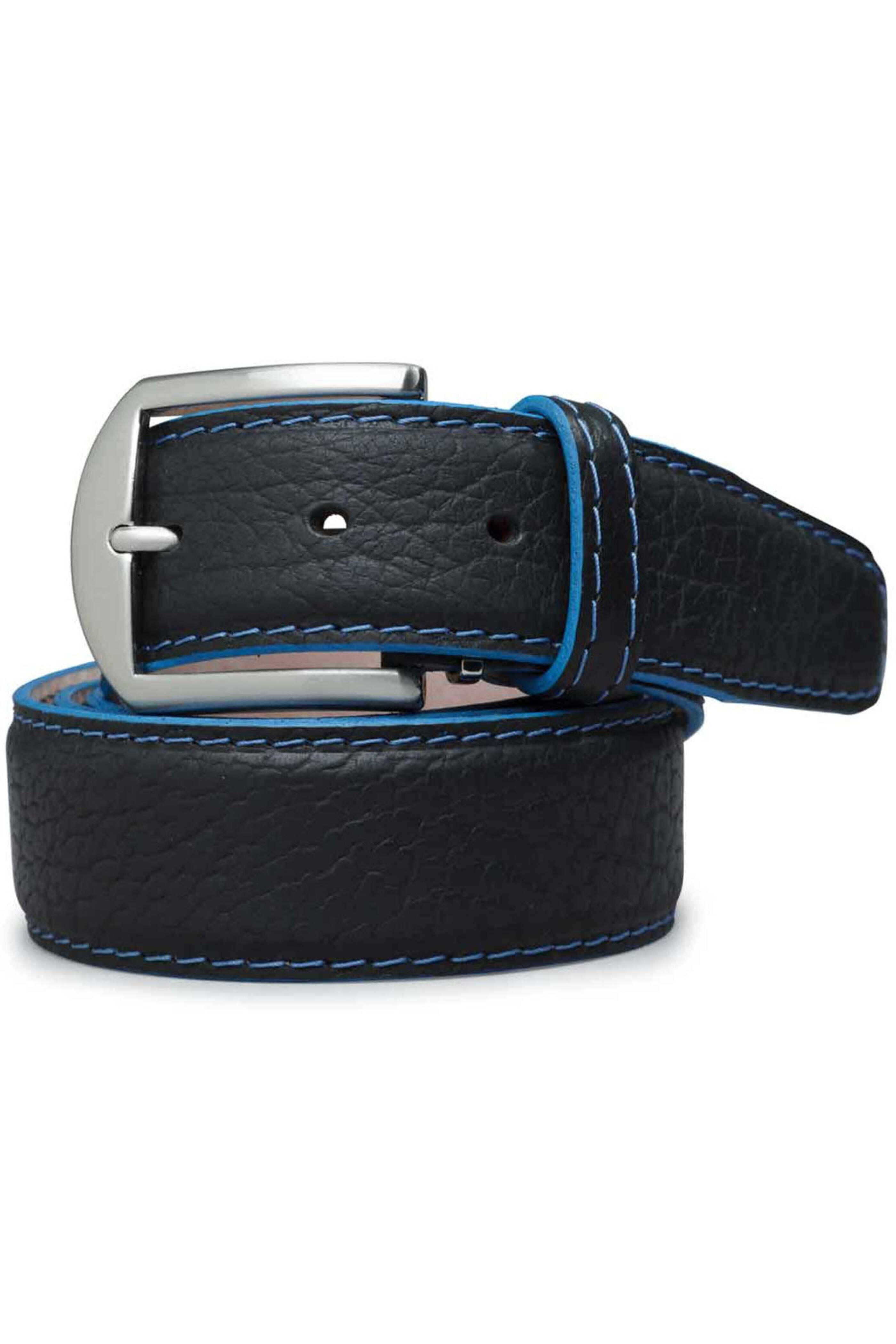 The Luxe Group, Llc Dba L.e.n - American Bison Belt in Black and Denim