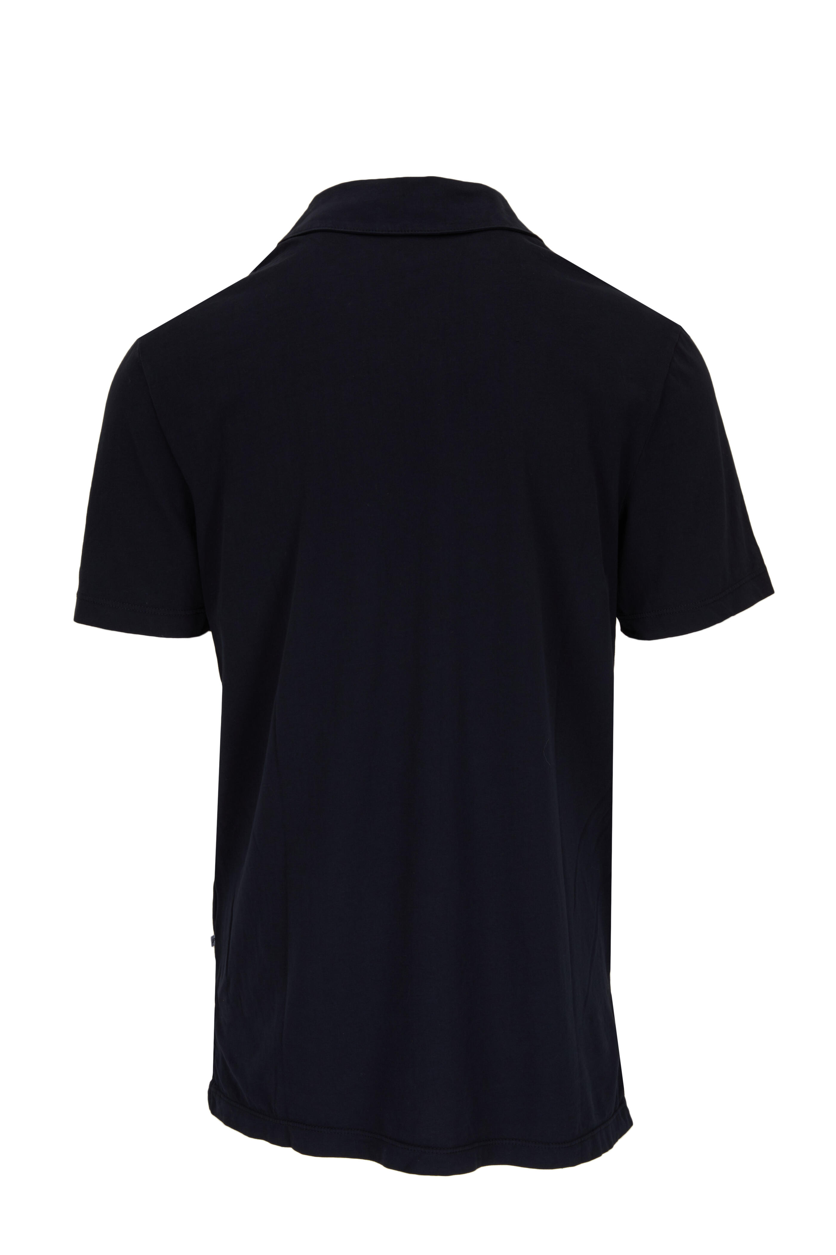 James Perse - Navy Cotton Jersey Polo | Mitchell Stores