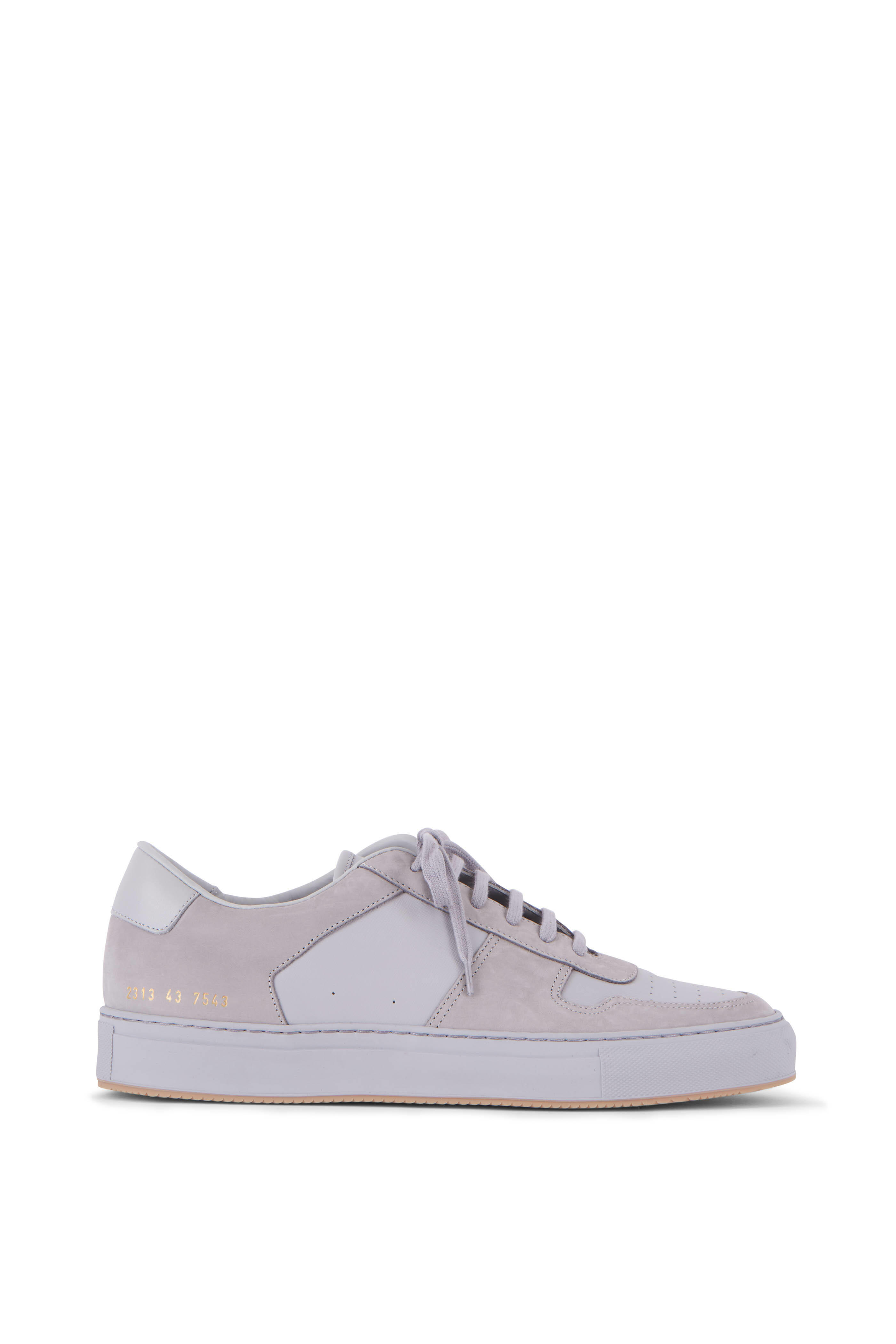 Common Projects - BBall Gray Leather Nubuck Sneaker