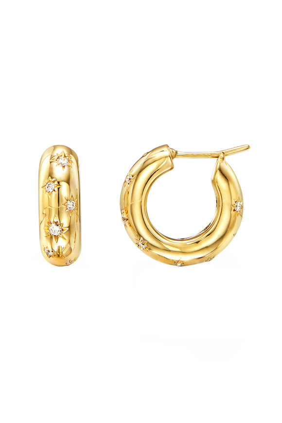 Temple St. Clair Celestial Diamond Cosmos Hoop Earrings