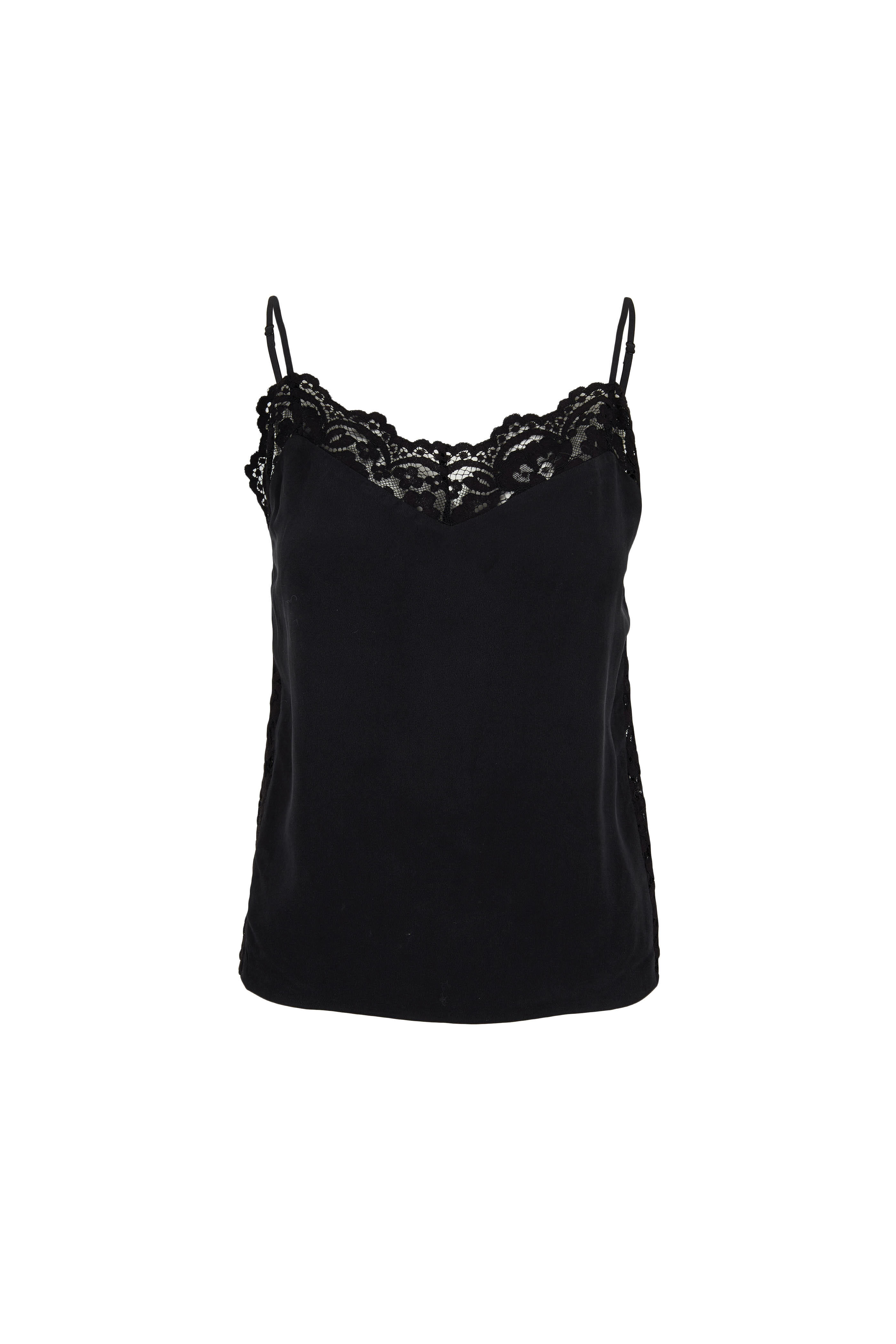 L'Agence - Janet Black Lace Trim Tank