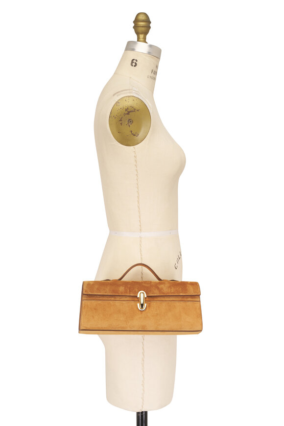 Savette Slim Symmetry Saddle Suede Top Handle Bag - view 5