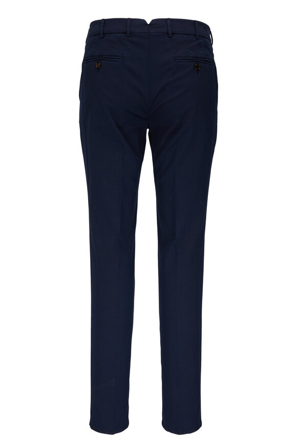 Brunello Cucinelli Navy Gabardine Italian Fit Pant - view 3