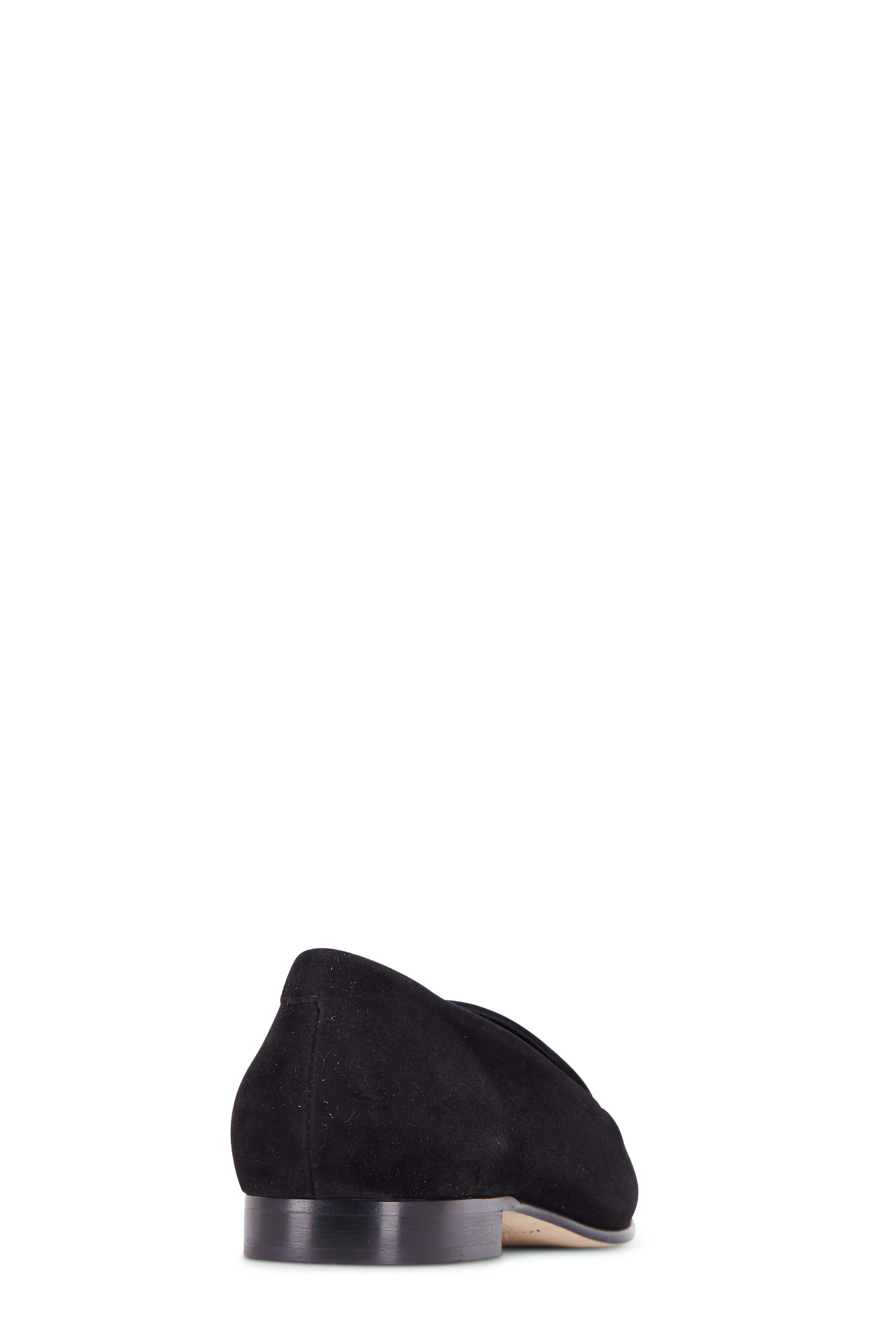 Manolo Blahnik - Pitaka Black Suede Flat Loafer | Mitchell