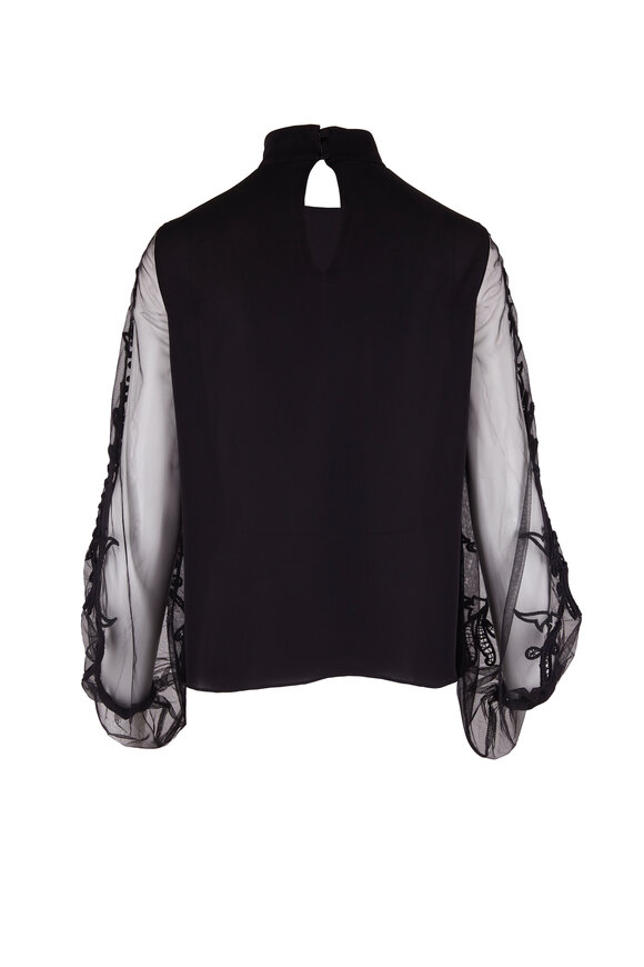 Kobi Halperin - Holly Black Silk Georgette Blouse