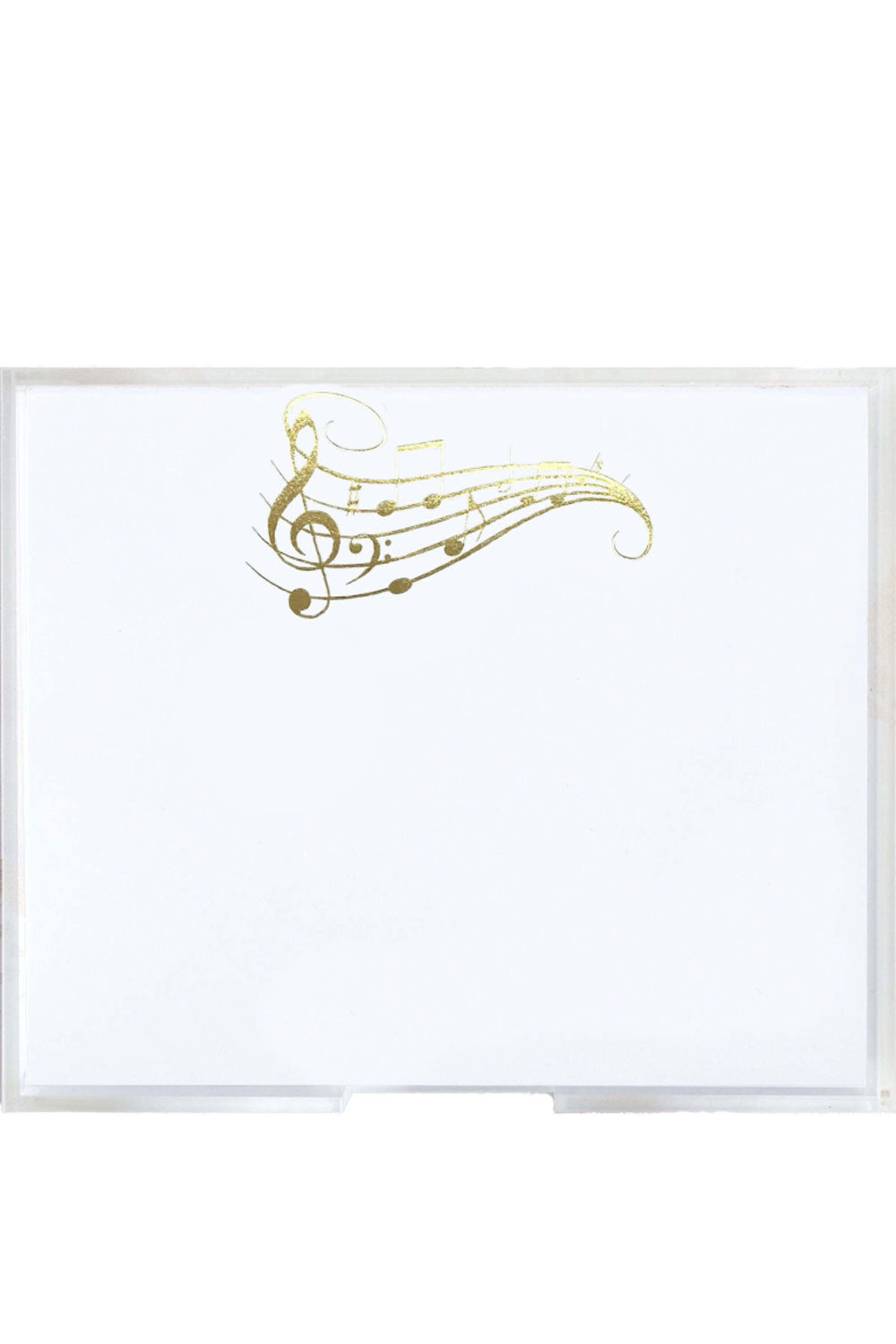 Black Ink - Music Note Luxe Note Pad