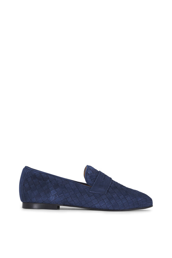 Ron White Maddie Blue Jean Woven Suede Loafer - view 3