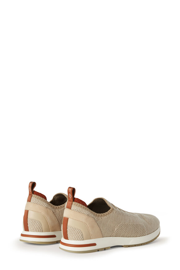 Loro Piana 360 LP Flexy Beige Melange Knit Slip On Sneaker - view 9
