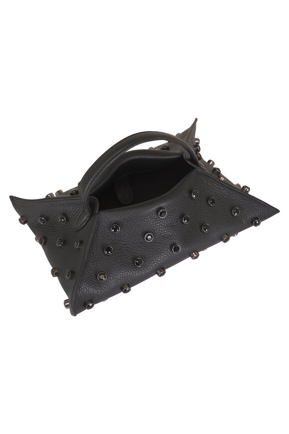 Altuzarra Origami Black Crystal Baguette Top Handle Bag - view 6