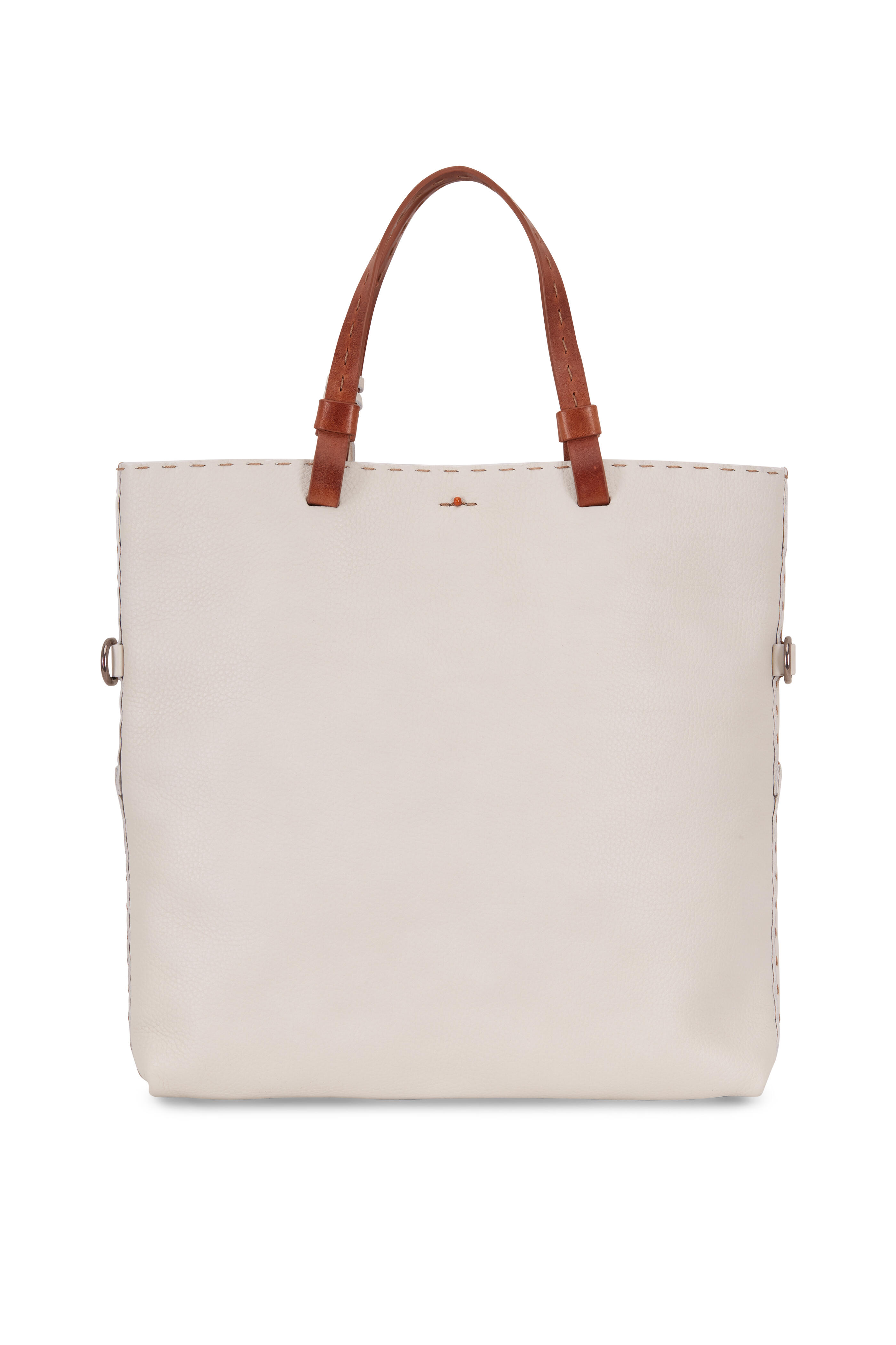 Henry Beguelin - Folder Gesso Off-White Grained Leather Bag