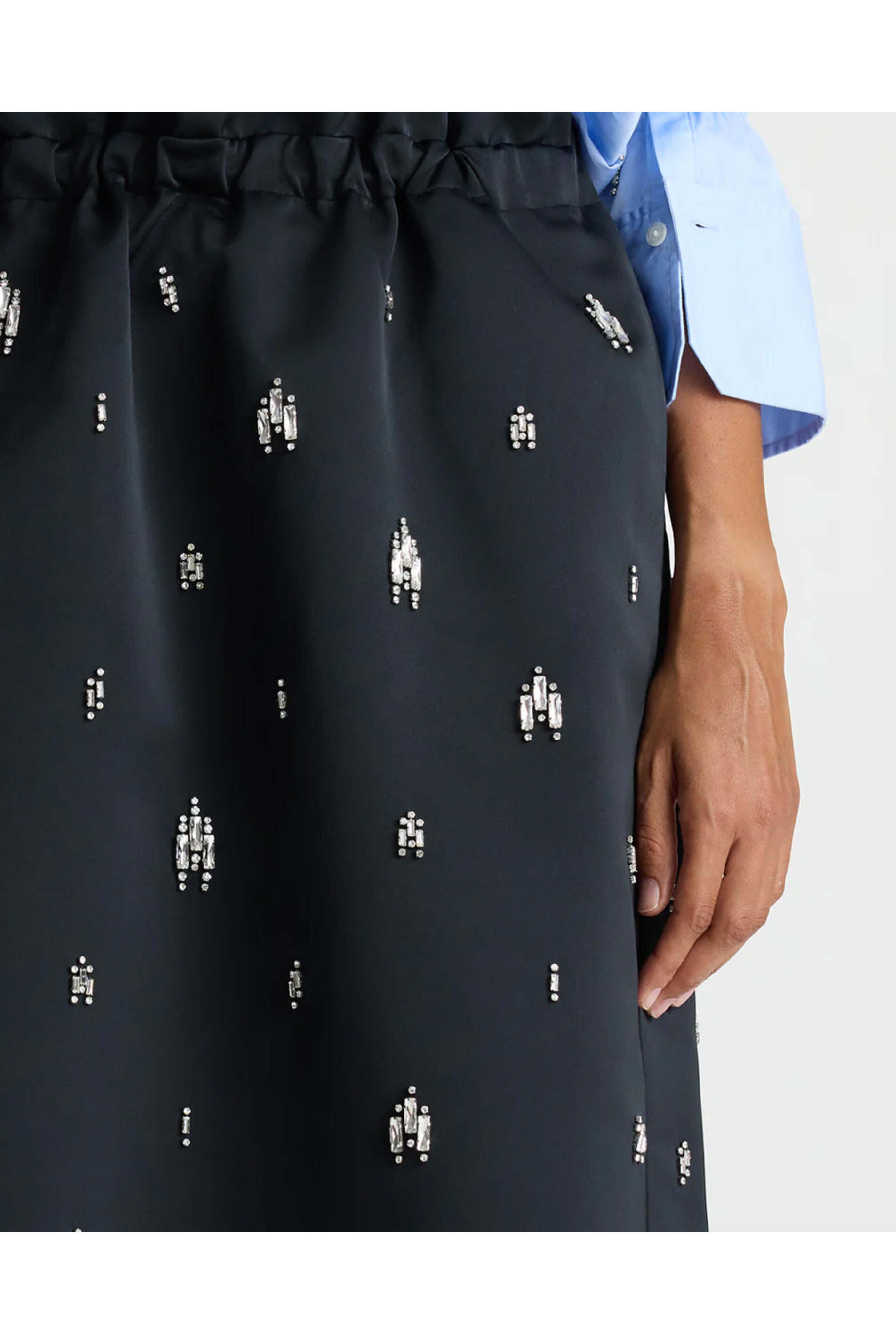 A.L.C. - Black Embellished Alexia Skirt