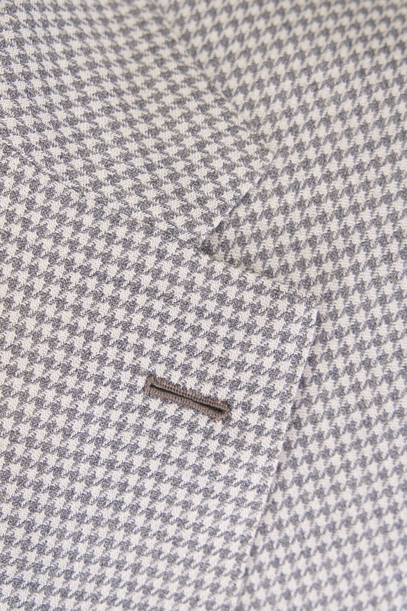 Brioni Ravello White & Gray Wool & Silk Sportcoat - view 5