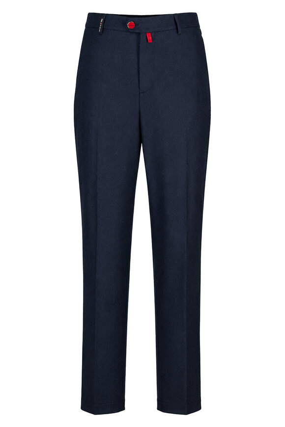 Kiton Petrol Wool Dress Pant - view 1