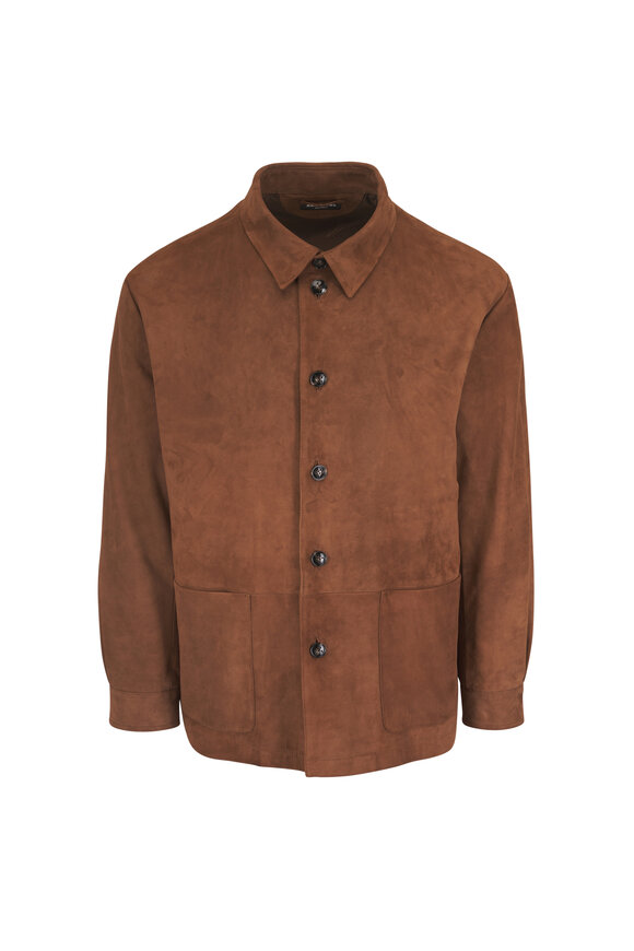 Kiton Brown Suede Jacket - view 1