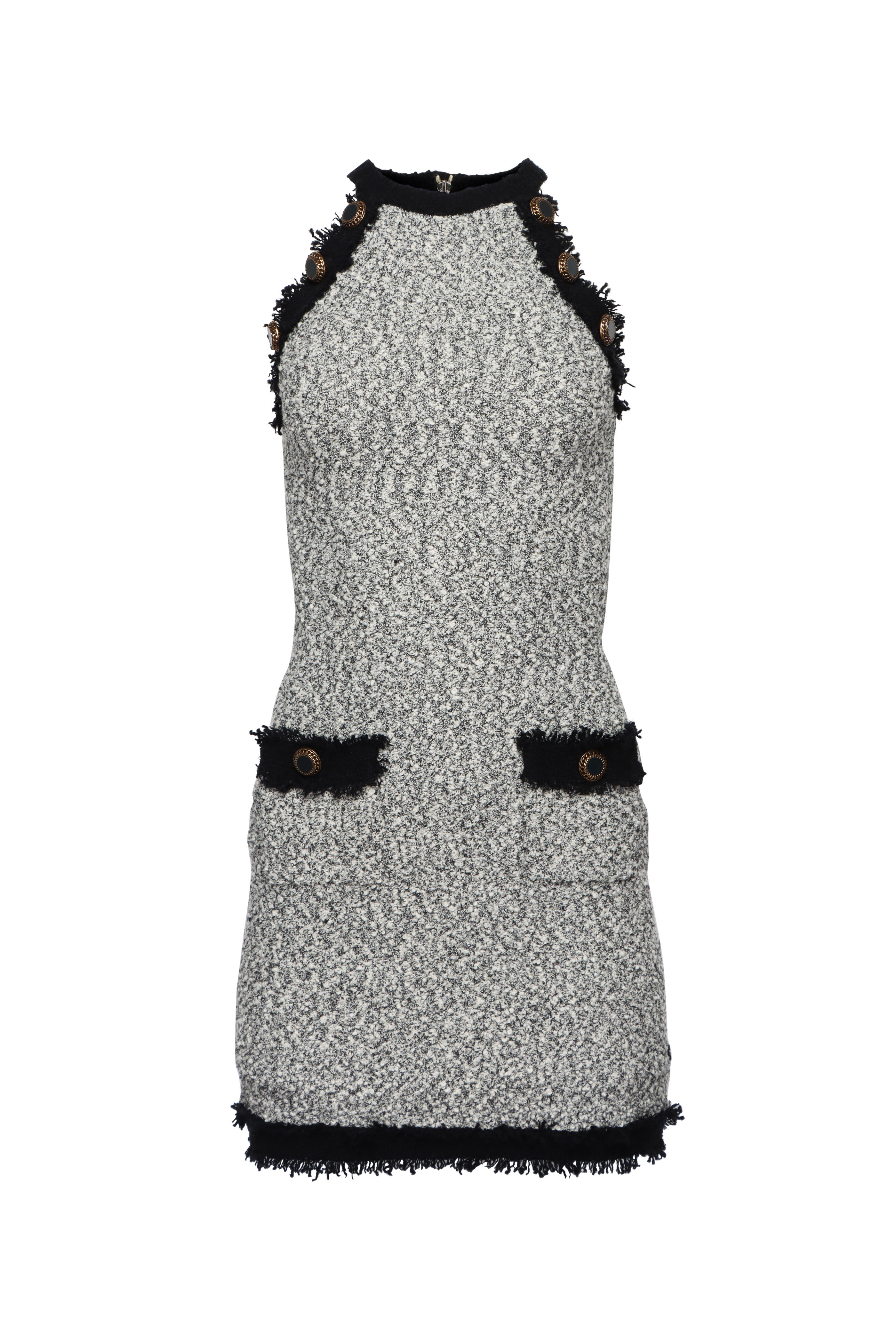 L'Agence - Alanna White & Black Knit Shift Dress