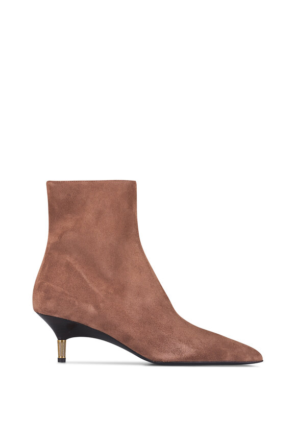 Khaite Bella Tan Suede Ankle Boot, 55mm - view 3
