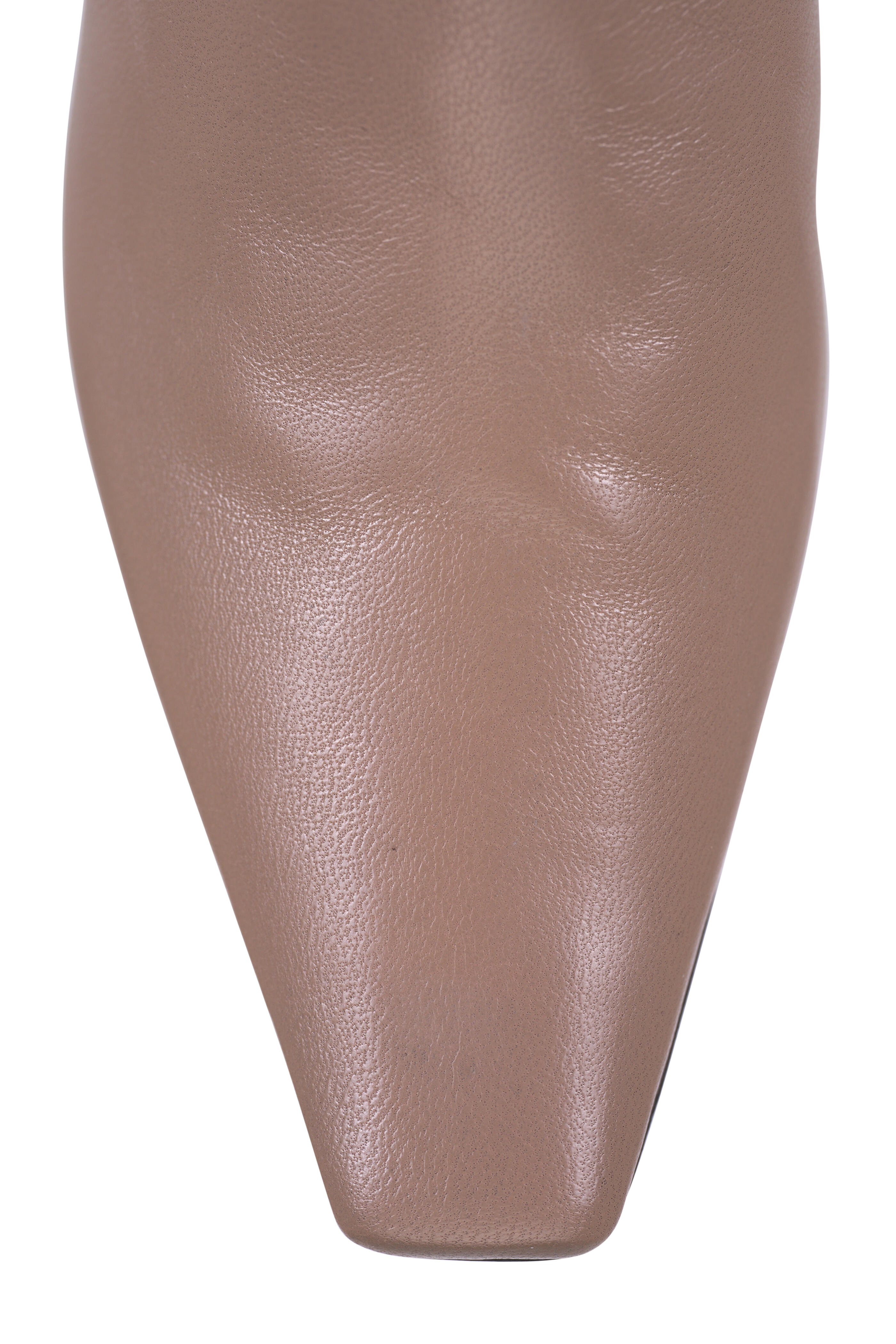 The Row - Carla Beige Gray Leather Boot, 45mm
