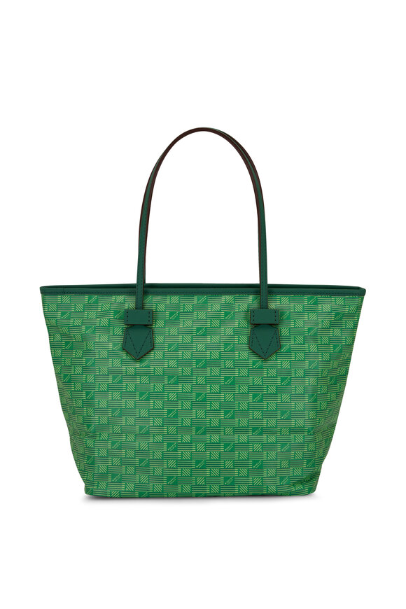 Moreau Paris - Medium Saint Tropez Green Monogram Zip Tote