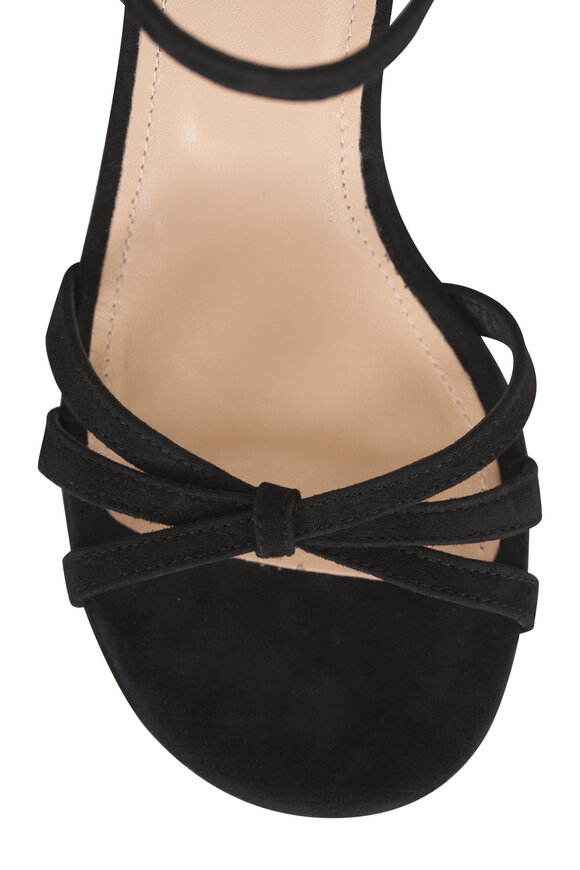 AGL Clio Black Suede Sandal, 50mm - view 6