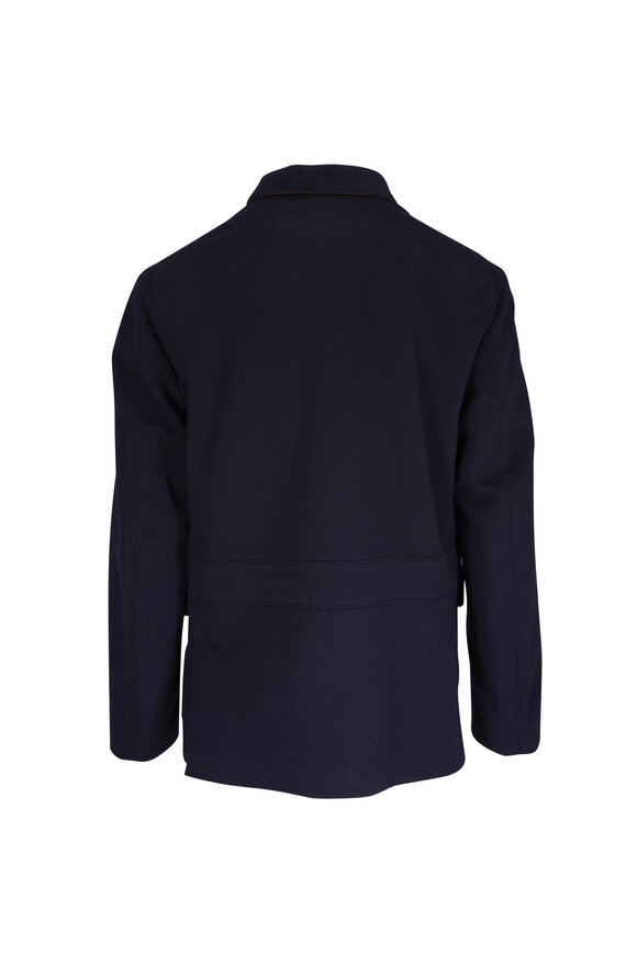 Loro Piana Roadster Navy Blue Cashmere Storm Jacket - view 2
