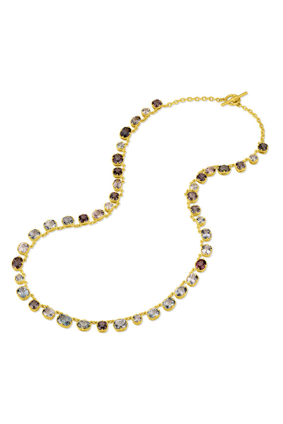 Leigh Maxwell 18k Yellow Gold Gemmy Riviere Necklace - view 3